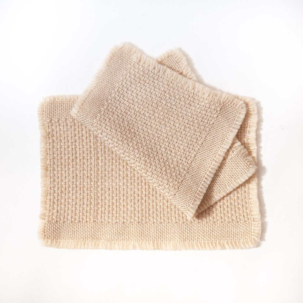 Set of 2 Rustic Vintage 70s Era Woven Afghan Style Placemats
